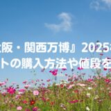 『大阪・関西万博』2025概要とチケットの購入方法や値段を調査！